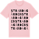 Pink Cotton t-shirt med Strandagården ordlek t-shirt