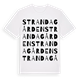 White t-shirt med Strandagården ordlek t-shirt