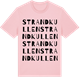 Pink Cotton t-shirt med Strandkullen ordlek t-shirt