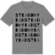 Mid Heather Gray t-shirt med Strandmyran ordlek t-shirt