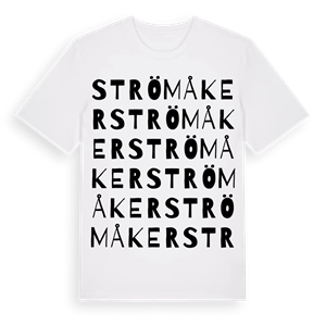 Strömåker ordlek t-shirt – ekologisk bomull t-shirt från Pinshirt