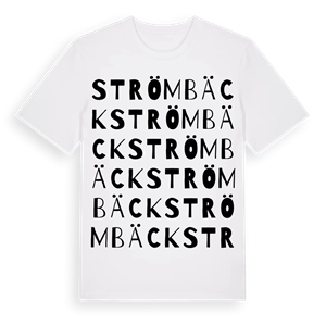 Strömbäck ordlek t-shirt – ekologisk bomull t-shirt från Pinshirt