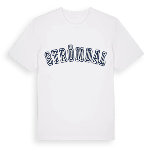 Strömdal college t-shirt – ekologisk bomull t-shirt från Pinshirt