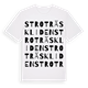 White t-shirt med Stroträskliden ordlek t-shirt
