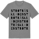 Mid Heather Gray t-shirt med Stroträskliden ordlek t-shirt