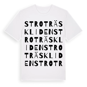 Stroträskliden ordlek t-shirt – ekologisk bomull t-shirt från Pinshirt
