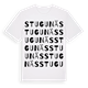 White t-shirt med Stugunäs ordlek t-shirt