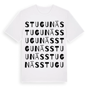 Stugunäs ordlek t-shirt – ekologisk bomull t-shirt från Pinshirt