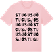 Pink Cotton t-shirt med Stugusjö ordlek t-shirt