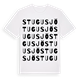 White t-shirt med Stugusjö ordlek t-shirt