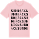 Pink Cotton t-shirt med Sundbäck ordlek t-shirt