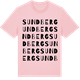 Pink Cotton t-shirt med Sundberg ordlek t-shirt