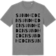 Mid Heather Gray t-shirt med Sundheden ordlek t-shirt
