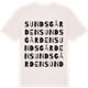 Vintage White t-shirt med Sundsgården ordlek t-shirt