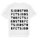 White t-shirt med Sundstorpet ordlek t-shirt