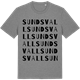 Mid Heather Gray t-shirt med Sundsvall ordlek t-shirt