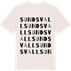 Vintage White t-shirt med Sundsvall ordlek t-shirt