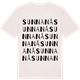 Vintage White t-shirt med Sunnanå ordlek t-shirt