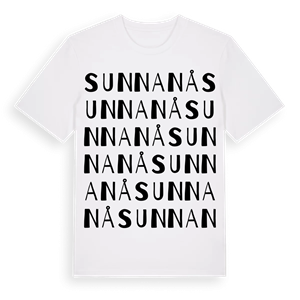 Sunnanå ordlek t-shirt – ekologisk bomull t-shirt från Pinshirt