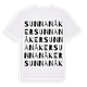 White t-shirt med Sunnanåker ordlek t-shirt