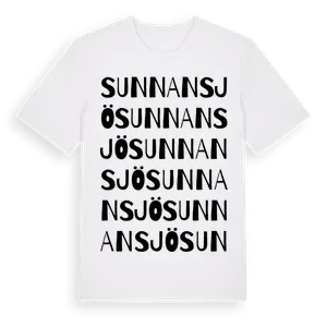 Sunnansjö ordlek t-shirt – ekologisk bomull t-shirt från Pinshirt