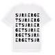 White t-shirt med Surberget ordlek t-shirt