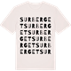 Vintage White t-shirt med Surberget ordlek t-shirt