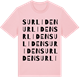 Pink Cotton t-shirt med Surliden ordlek t-shirt