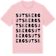 Pink Cotton t-shirt med Sutsberg ordlek t-shirt