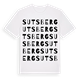 White t-shirt med Sutsberg ordlek t-shirt