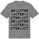 Mid Heather Gray t-shirt med Svajet ordlek t-shirt