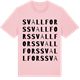 Pink Cotton t-shirt med Svallfors ordlek t-shirt