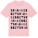 Pink Cotton t-shirt med Svanaberget ordlek t-shirt
