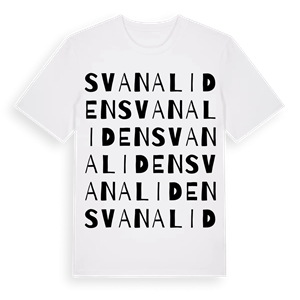Svanaliden ordlek t-shirt – ekologisk bomull t-shirt från Pinshirt