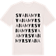 Vintage White t-shirt med Svanamyr ordlek t-shirt