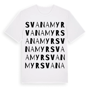 Svanamyr ordlek t-shirt – ekologisk bomull t-shirt från Pinshirt