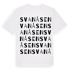 Svanåsen ordlek t-shirt – ekologisk bomull t-shirt från Pinshirt