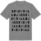Mid Heather Gray t-shirt med Svanavakkojan ordlek t-shirt