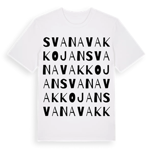 Svanavakkojan ordlek t-shirt – ekologisk bomull t-shirt från Pinshirt