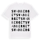 White t-shirt med Svanberget ordlek t-shirt