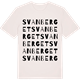 Vintage White t-shirt med Svanberget ordlek t-shirt