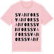 Pink Cotton t-shirt med Svanfors ordlek t-shirt