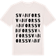 Vintage White t-shirt med Svanfors ordlek t-shirt