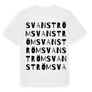 Svanström ordlek t-shirt – ekologisk bomull t-shirt från Pinshirt