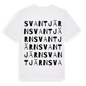 Svantjärn ordlek t-shirt – ekologisk bomull t-shirt från Pinshirt
