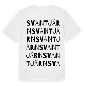Svantjärn ordlek t-shirt – ekologisk bomull t-shirt från Pinshirt