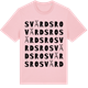 Pink Cotton t-shirt med Svärdsro ordlek t-shirt