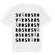 White t-shirt med Svärdsro ordlek t-shirt