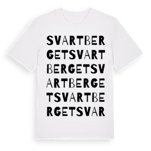 Svartberget ordlek t-shirt – ekologisk bomull t-shirt från Pinshirt