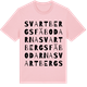 Pink Cotton t-shirt med Svartbergsfäbodarna ordlek t-shirt